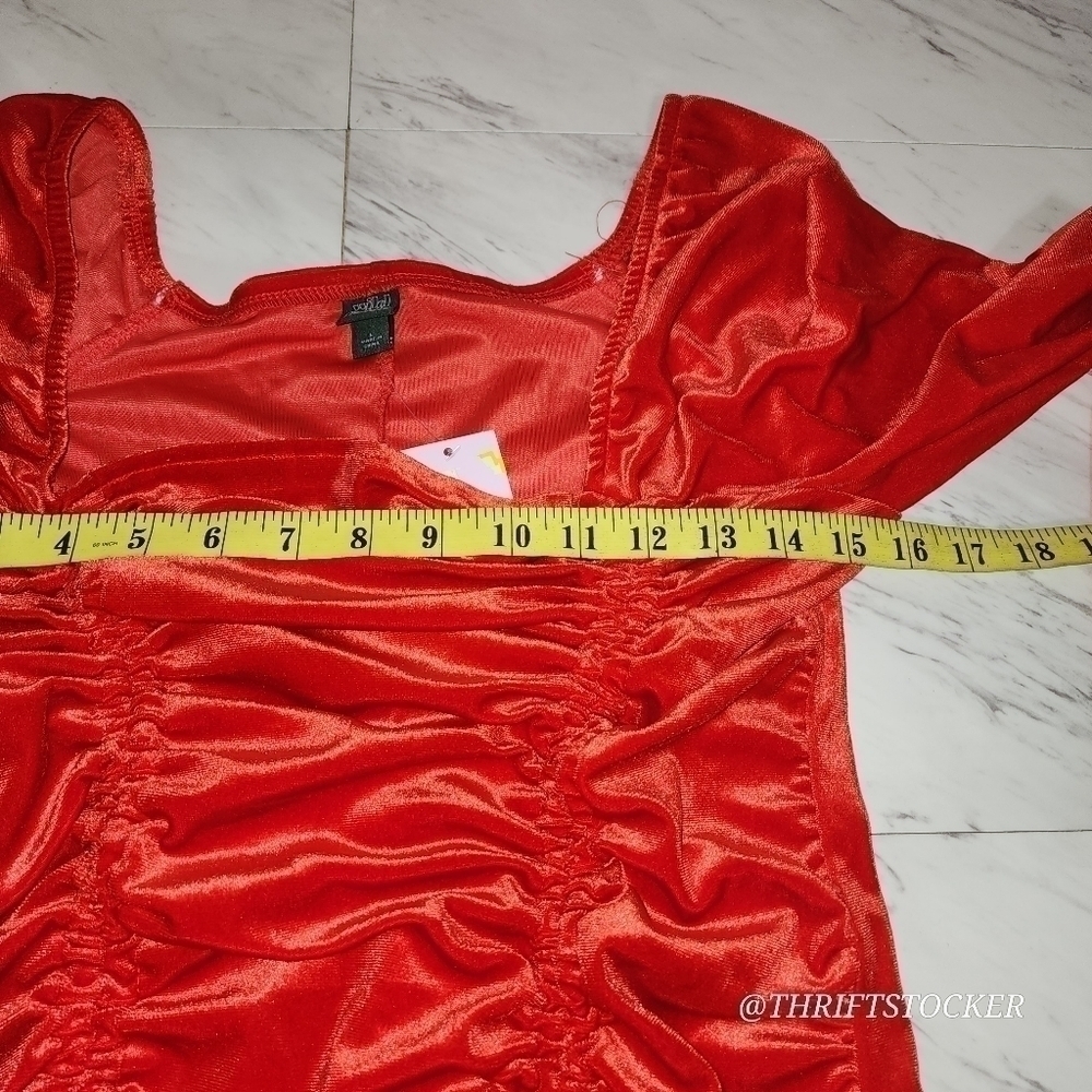 Wild Fable Red ruched bodycon dress - Picture 5 of 8